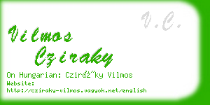 vilmos cziraky business card